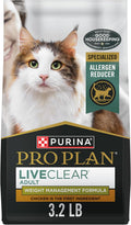 Purina Pro Plan Liveclear with Probiotics Allergen Reducing Weight Management Adult Dry Cat Food